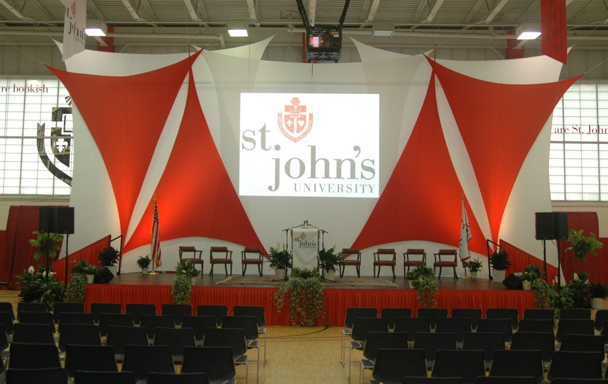 St. John’s University Custom Backdrop Design